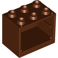 Lego skříňka 2x3x2, červeno hnědá (6132732)